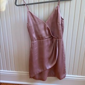 H:ours pink silk dress